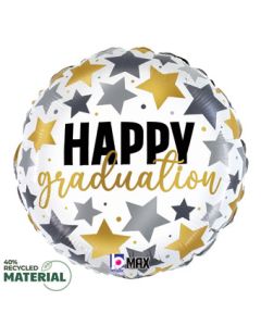 18C HAPPY GRADUATION METALLIC STARS (PKG)(D) sale