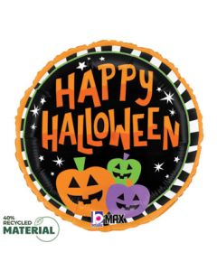 18C HAPPY HALLOWEEN STRIPED PUMPKINS