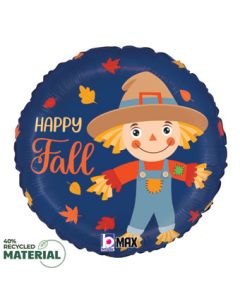 18C HAPPY FALL CUTE SCARECROW LEAVES
