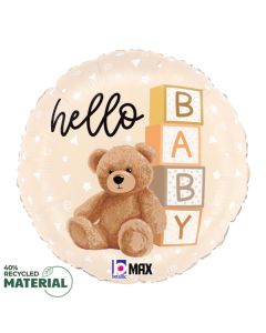 18C HELLO BABY TEDDY BEAR (PKG)