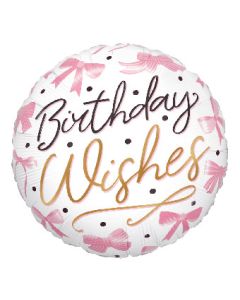 18C HB PINK BOW BIRTHDAY WISHES (PKG)