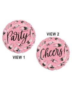 18C BLACK BOW PARTY CHEERS DRINKS (PKG)