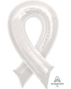 LRG SHP WHITE CAUSE RIBBON 36" (PKG)(D) sale