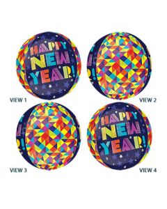 ORBZ GEOMETRIC HAPPY NEW YEAR 16" (PKG)(D) sale