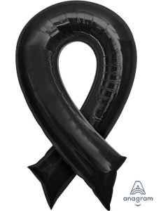 LRG SHP BLACK CAUSE RIBBON 36" (PKG)(D) sale