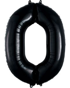 LRG SHP NUMBER 0 BLACK ANAGRAM 35" (PKG)