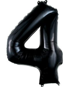 LRG SHP NUMBER 4 BLACK ANAGRAM 36" (PKG)