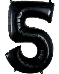 LRG SHP NUMBER 5 BLACK ANAGRAM 33" (PKG)