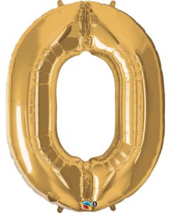 LRG SHP NUMBER 0 GOLD QUALATEX 39" (PKG)(D) sale