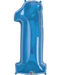 LRG SHP NUMBER 1 SAPPHIRE BLUE QUALATEX 38" (PKG)(D) sale