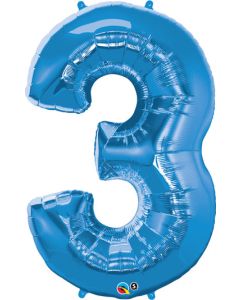 LRG SHP NUMBER 3 SAPPHIRE BLUE QUALATEX 44" (PKG)(D) sale