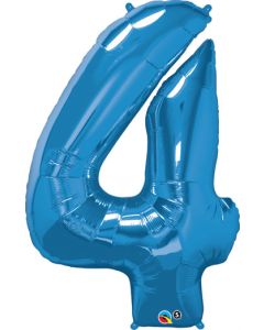 LRG SHP NUMBER 4 SAPPHIRE BLUE QUALATEX 41" (PKG)(D) sale
