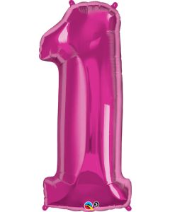 LRG SHP NUMBER 1 PINK QUALATEX 38" (PKG)(D) sale