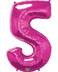 LRG SHP NUMBER 5 PINK QUALATEX 44" (PKG)(D) sale