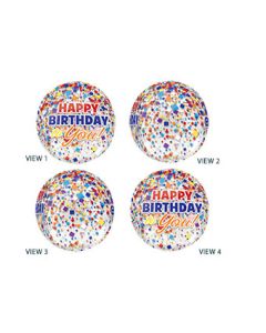 ORBZ HB TO YOU CONFETTI CLEAR-FILM 16" (PKG)