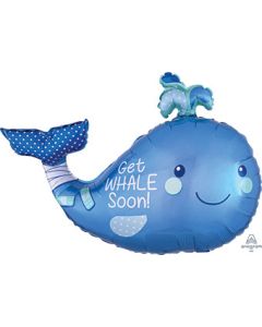 LRG SHP GET WHALE SOON 34" (PKG)