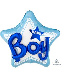 LRG SHP CELEBRATE BABY BOY 32" (MULTI-BALLOON)(PKG)