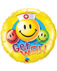 9C GET WELL SMILEY FACES AIR FILL ONLY (D) sale