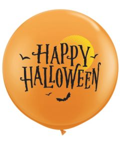 3C HAPPY HALLOWEEN MOON & BATS ORANGE (PACK2)(D) sale