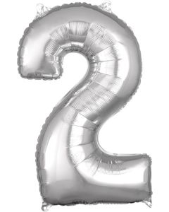 LRG SHP NUMBER MID-SIZE 2 SILVER ANAGRAM 26" (PKG)