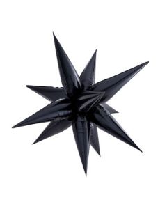 STARBURST JUMBO BLACK 60" (MULTI-BALLOON)(PKG)