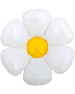 LRG SHP DECO FLOWER WHITE 34" (PKG) AIR FILL
