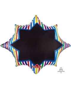 LRG SHP WRITE-ON STRIPES BURST BLACKBOARD 35" (PKG)(D) sale