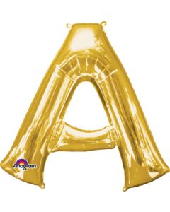 LRG SHP LETTER A GOLD ANAGRAM 37" (PKG)