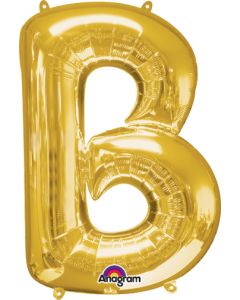 LRG SHP LETTER B GOLD ANAGRAM 34" (PKG)