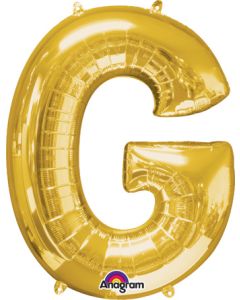 LRG SHP LETTER G GOLD ANAGRAM 32" (PKG)