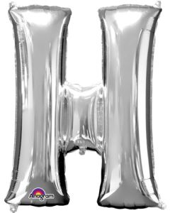 LRG SHP LETTER H SILVER ANAGRAM 32" (PKG)