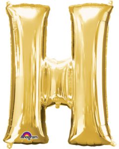 LRG SHP LETTER H GOLD ANAGRAM 32" (PKG)