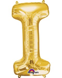 LRG SHP LETTER I GOLD ANAGRAM 32" (PKG)