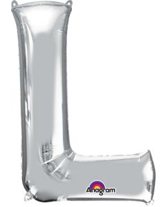 LRG SHP LETTER L SILVER ANAGRAM 32" (PKG)