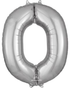 LRG SHP LETTER O SILVER ANAGRAM 33" (PKG)
