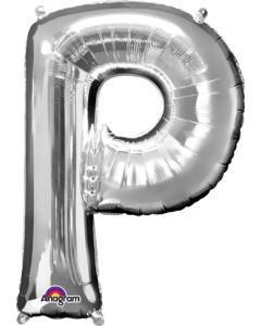 LRG SHP LETTER P SILVER ANAGRAM 32" (PKG)