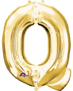 LRG SHP LETTER Q GOLD ANAGRAM 32" (PKG)
