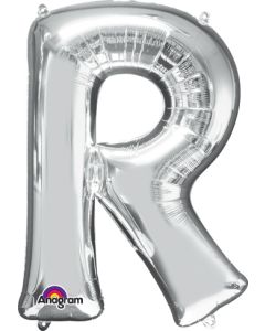 LRG SHP LETTER R SILVER ANAGRAM 32" (PKG)