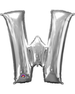 LRG SHP LETTER W SILVER ANAGRAM 33" (PKG)