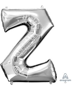 LRG SHP LETTER Z SILVER ANAGRAM 33" (PKG)