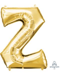 LRG SHP LETTER Z GOLD ANAGRAM 33" (PKG)