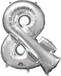 LRG SHP SYMBOL AMPERSAND (&) SILVER ANAGRAM 32" (PKG)