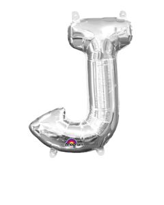 MIN SHP LETTER J SILVER ANAGRAM CONSUMER INFLATED (PKG)