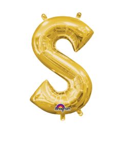 MIN SHP LETTER S GOLD ANAGRAM CONSUMER INFLATED (PKG)