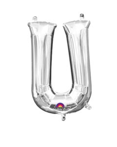 MIN SHP LETTER U SILVER ANAGRAM CONSUMER INFLATED (PKG)