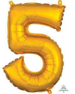 MIN SHP NUMBER 5 GOLD ANAGRAM CONSUMER INFLATED (PKG)