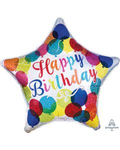 19S HB SPARKLE BALLOONS (HOLO)(PKG)