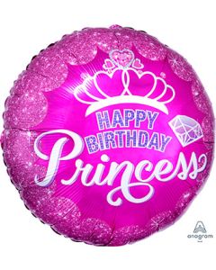 18C HB PRINCESS CROWN & GEM