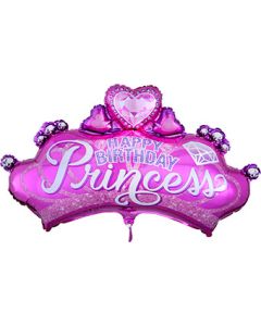 LRG SHP HB PRINCESS CROWN & GEM 32" (PKG)