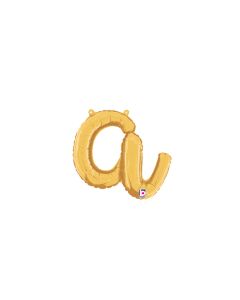 MIN SHP LETTER SCRIPT A GOLD MEGALOON JR.(VALVED)(14")(PKG)